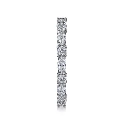 Hot Gabriel & Co. Aalto - 14K White Gold Diamond Eternity Band - 1.1 ct