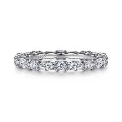 Hot Gabriel & Co. Aalto - 14K White Gold Diamond Eternity Band - 1.1 ct