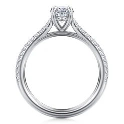 Sale Gabriel & Co. Abbie - 14K White Gold Oval Cut Diamond Engagement Ring
