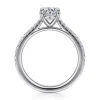 Clearance Gabriel & Co. Abbie - 14K White Gold Oval Diamond Engagement Ring