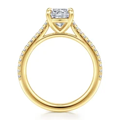 Gabriel & Co. Abbie - 14K Yellow Gold Cushion Cut Diamond Engagement Ring