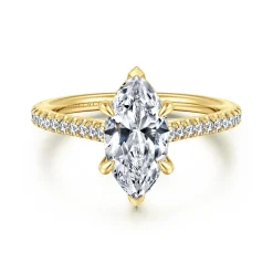 Gabriel & Co. Abbie - 14K Yellow Gold Marquise Shape Diamond Engagement Ring