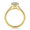 New Gabriel & Co. Abbie - 14K Yellow Gold Princess Cut Diamond Engagement Ring