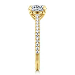 Clearance Gabriel & Co. Abbie - 14K Yellow Gold Round Diamond Engagement Ring