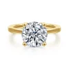 New Gabriel & Co. Abley - 14K Yellow Gold Round Solitaire Diamond Engagement Ring