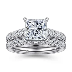 Gabriel & Co. Addilyn - 14K White Gold Princess Cut Diamond Engagement Ring