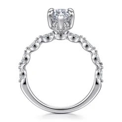 Sale Gabriel & Co. Adeena - 14K White Gold Marquise Shape Hidden Halo Diamond Engagement Ring