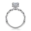 Hot Gabriel & Co. Adeena - 14K White Gold Oval Hidden Halo Diamond Engagement Ring