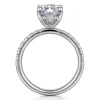 Best Gabriel & Co. Adela - 14K White Gold Marquise Shape Hidden Halo Diamond Engagement Ring