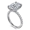 Gabriel & Co. Adela - 14K White Gold Oval Hidden Halo Diamond Engagement Ring