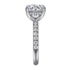 New Gabriel & Co. Adela - 14K White Gold Round Hidden Halo Diamond Engagement Ring