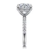 Best Gabriel & Co. Adela - 14K White Gold Round Hidden Halo Diamond Engagement Ring