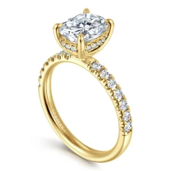 Online Gabriel & Co. Adela - 14K Yellow Gold Elongated Cushion Hidden Halo Diamond Engagement Ring