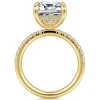 Clearance Gabriel & Co. Adela - 14K Yellow Gold Emerald Cut Hidden Halo Diamond Engagement Ring