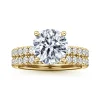 Sale Gabriel & Co. Adela - 14K Yellow Gold Round Hidden Halo Diamond Engagement Ring