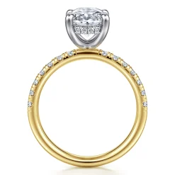 Online Gabriel & Co. Adela - 14K Yellow-White Gold Oval Hidden Halo Diamond Engagement Ring