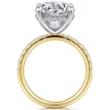 Gabriel & Co. Adela - 14K Yellow-White Gold Round Hidden Halo Diamond Engagement Ring