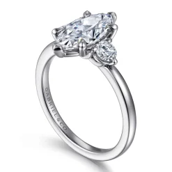 Online Gabriel & Co. Adeline - 14K White Gold Marquise Shape Three Stone Diamond Engagement Ring