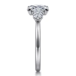 Hot Gabriel & Co. Adeline - 14K White Gold Princess Cut Three Stone Diamond Engagement Ring