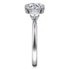 Hot Gabriel & Co. Adeline - 14K White Gold Round Three Stone Diamond Engagement Ring