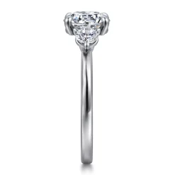 Online Gabriel & Co. Adeline - 14K White Gold Round Three Stone Diamond Engagement Ring