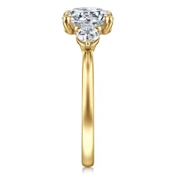 Online Gabriel & Co. Adeline - 14K Yellow Gold Round Three Stone Diamond Engagement Ring