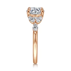 Gabriel & Co. Adella - 14K Rose Gold Round Diamond Engagement Ring