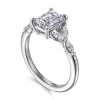 Online Gabriel & Co. Adella - 14K White Gold Emerald Cut Diamond Engagement Ring
