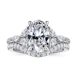 Hot Gabriel & Co. Adella - 14K White Gold Round Diamond Engagement Ring