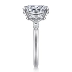 Hot Gabriel & Co. Adella - 14K White Gold Round Diamond Engagement Ring