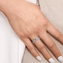 Sale Gabriel & Co. Adella - 14K White Gold Round Diamond Engagement Ring