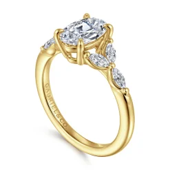 Online Gabriel & Co. Adella - 14K Yellow Gold Oval Diamond Engagement Ring