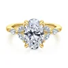 Discount Gabriel & Co. Adella - 14K Yellow Gold Oval Diamond Engagement Ring
