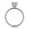 Outlet Gabriel & Co. Ady - 14K White Gold Hidden Halo Emerald Cut Diamond Engagement Ring