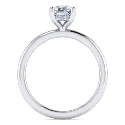 Discount Gabriel & Co. Ady - 14K White Gold Hidden Halo Emerald Cut Diamond Engagement Ring