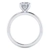 New Gabriel & Co. Ady - 14K White Gold Hidden Halo Round Diamond Engagement Ring