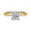 Online Gabriel & Co. Ady - 14K White-Yellow Gold Hidden Halo Round Diamond Engagement Ring