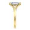 Gabriel & Co. Agnes - 14K Yellow Gold Bezel Set Emerald Cut Solitaire Diamond Engagement Ring