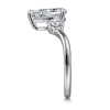 Best Gabriel & Co. Aidy - 14K White Gold Three Stone Pear Shaped Chevron Engagement Ring
