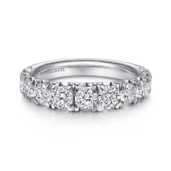 New Gabriel & Co. Aine - 14K White Gold Diamond Anniversary Band - 1.48 ct