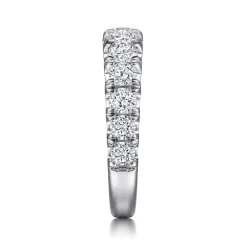 New Gabriel & Co. Aine - 14K White Gold Diamond Anniversary Band - 1.48 ct