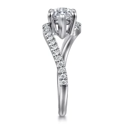 Discount Gabriel & Co. Aiva - 14K White Gold Bypass Marquise Shape Diamond Engagement Ring