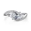 Discount Gabriel & Co. Aiva - 14K White Gold Bypass Pear Shape Diamond Engagement Ring