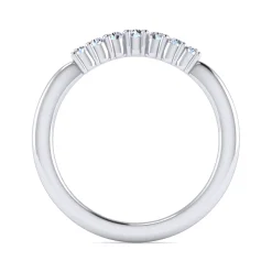 Sale Gabriel & Co. Alanni - Curved-Platinum Diamond Anniversary Band - 0.25 ct