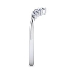 Sale Gabriel & Co. Alanni - Curved-Platinum Diamond Anniversary Band - 0.25 ct