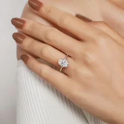 Hot Gabriel & Co. Alden - 14K White Gold Split Shank Oval Diamond Engagement Ring