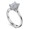 Best Gabriel & Co. Alden - 14K White Gold Split Shank Emerald Cut Diamond Engagement Ring