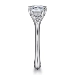 Discount Gabriel & Co. Alden - 14K White Gold Split Shank Princess Cut Diamond Engagement Ring
