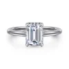 Outlet Gabriel & Co. Aldon - 14K White Gold Emerald Cut Diamond Engagement Ring