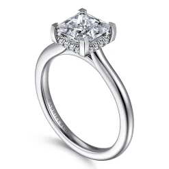 Sale Gabriel & Co. Aldon - 14K White Gold Princess Diamond Engagement Ring